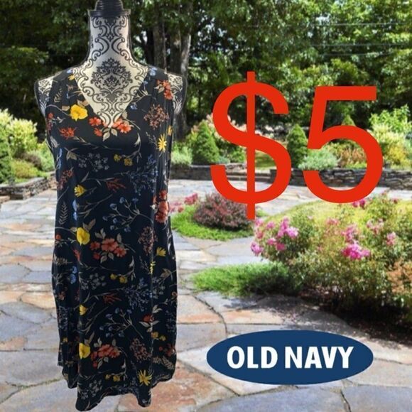 $5 add on item, Old navy flower detail slip on dress - Picture 1 of 11